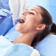 a patient during a dental appointment
