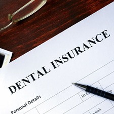 Close up of dental insurance application